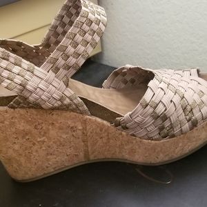 Adam Tucker wedge sandals.